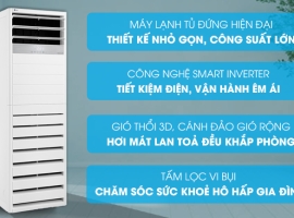 Lắp đặt máy lạnh tủ đứng LG Inverter 5hp tiết kiệm điện tại Hồ Chí Minh