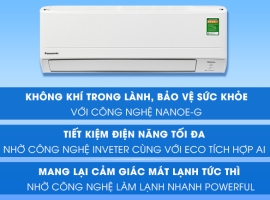 Top 3 mẫu máy lạnh Panasonic inverter giá tốt cho hè 2020 tại Hồ Chí Minh