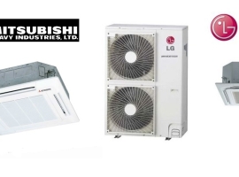 So sánh máy lạnh âm trần Mitsubishi và máy lạnh âm trần LG