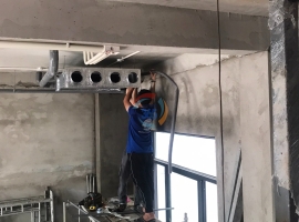 Thi công hệ multi nối ống gió LG, Quận 9, Nguyễn Xiển