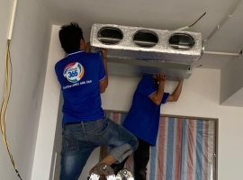 Thi công trọn gói máy lạnh giấu trần nối ống gió tại Hồ Chí Minh