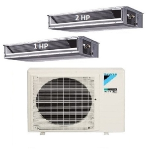 66.Máy Lạnh Multi Daikin Inverter 1 Dàn Nóng 2 HP + 2 Dàn Lạnh Giấu  Trần Nối Ống Gió 1 HP – 2 HP