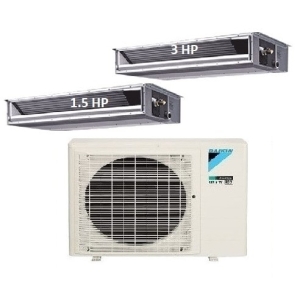 87.Máy Lạnh Multi Daikin Inverter 1 Dàn Nóng 4 HP + 2 Dàn Lạnh Giấu  Trần Nối Ống Gió 1.5 HP-3 HP