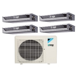 69.Máy Lạnh Multi Daikin Inverter 1 Dàn Nóng 4 HP + 4 Dàn Lạnh Giấu  Trần Nối Ống Gió 1 HP – 2 HP