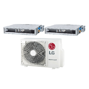 81.Máy Lạnh Multi LG 1 Dàn Nóng 2.5 Hp + 2 Dàn Lạnh Âm Trần Nối Ống Gió 1.5 Hp