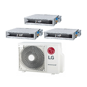 87.Máy Lạnh Multi LG 1 Dàn Nóng 5 Hp + 3 Dàn Lạnh Âm Trần Nối Ống Gió 2 Hp