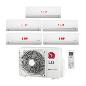 5.Máy Lạnh Multi LG 1 Dàn Nóng 5 Hp + 5 Dàn Lạnh Treo Tường 1 Hp-A5UQ48GFA1/AMNQ09GSJA0