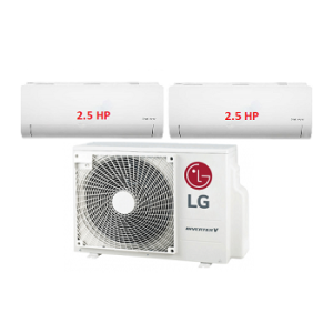 30.Máy Lạnh Multi LG 1 Dàn Nóng 5 Hp + 2 Dàn Lạnh Treo Tường 2.5 Hp
