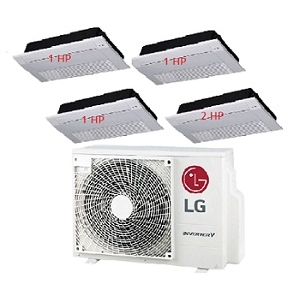 44.Máy Lạnh Multi LG 1 Dàn Nóng 4 Hp + 4 Dàn Lạnh Âm Trần 1 Hướng Thổi 1 Hp  -  2 Hp