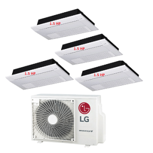 54.Máy Lạnh Multi LG 1 Dàn Nóng 5 Hp + 4 Dàn Lạnh Âm Trần 1 Hướng Thổi 1.5 Hp