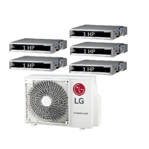 65.Máy Lạnh Multi LG 1 Dàn Nóng 5 Hp + 5 Dàn Lạnh Âm Trần Nối Ống Gió 1 Hp