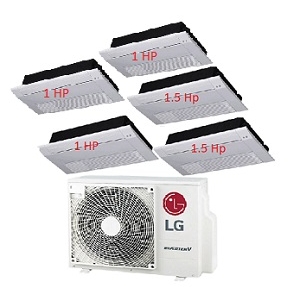 50.Máy Lạnh Multi LG 1 Dàn Nóng 5 Hp + 5 Dàn Lạnh Âm Trần 1 Hướng Thổi 1 Hp - 1.5 Hp