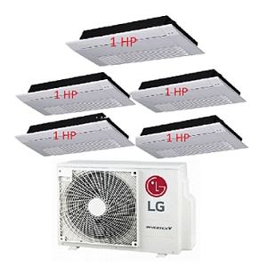 35.Máy Lạnh Multi LG 1 Dàn Nóng 5 Hp + 5 Dàn Lạnh Âm Trần 1 Hướng Thổi 1 Hp