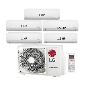 20.Máy Lạnh Multi LG 1 Dàn Nóng 5 Hp + 3 Dàn Lạnh Treo Tường 1 Hp + 2 Dàn Lạnh Treo Tường 1.5 Hp