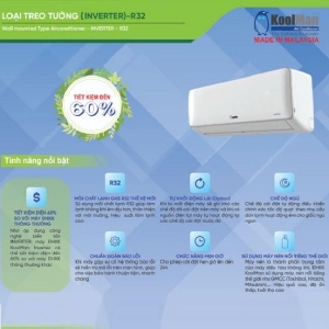 Máy Lạnh KoolMan Inverter 1.5Hp KWVH-133BMD/KCVH-133BMDW - Gas R32