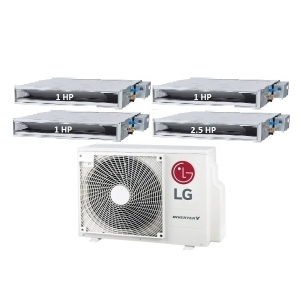 93.Máy Lạnh Multi LG 1 Dàn Nóng 5 Hp + 4 Dàn Lạnh Âm Trần Nối Ống Gió 1 Hp - 2.5 Hp