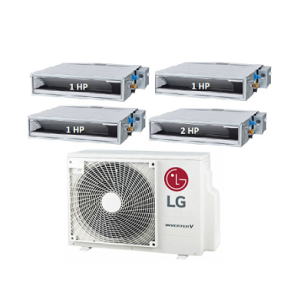 74.Máy Lạnh Multi LG 1 Dàn Nóng 4 Hp + 4 Dàn Lạnh Âm Trần Nối Ống Gió 1 Hp - 2 Hp