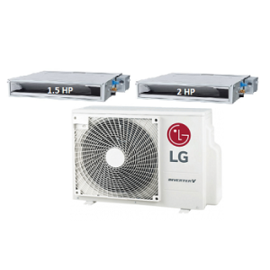 77.Máy Lạnh Multi LG 1 Dàn Nóng 2.5 Hp + 2 Dàn Lạnh Âm Trần Nối Ống Gió 1.5 Hp - 2 Hp