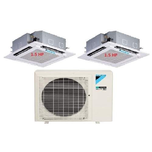 43.Máy Lạnh Multi Daikin Inverter 1 Dàn Nóng 3 HP + 2 Dàn Lạnh Âm Trần 1.5 HP