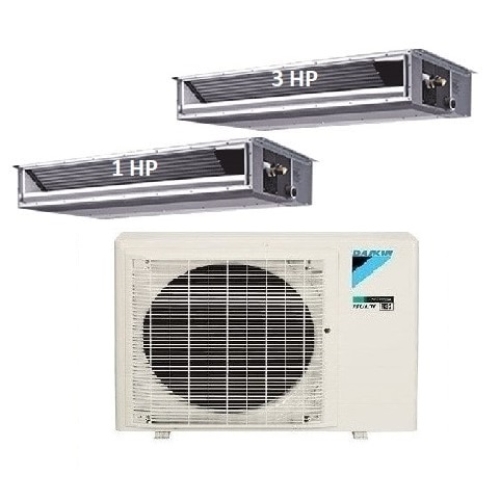 85.Máy Lạnh Multi Daikin Inverter 1 Dàn Nóng 3.5 HP + 2 Dàn Lạnh Giấu  Trần Nối Ống Gió 1 HP-3 HP