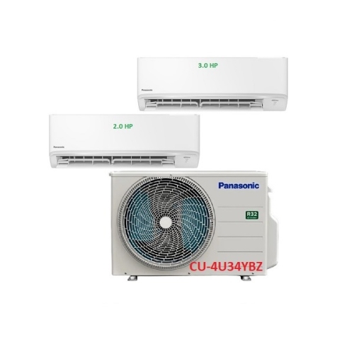 20.Máy Lạnh Multi Panasonic Inverter 1 Dàn Nóng 4 Hp + 2 Dàn Lạnh Treo Tường 2 Hp-3 Hp