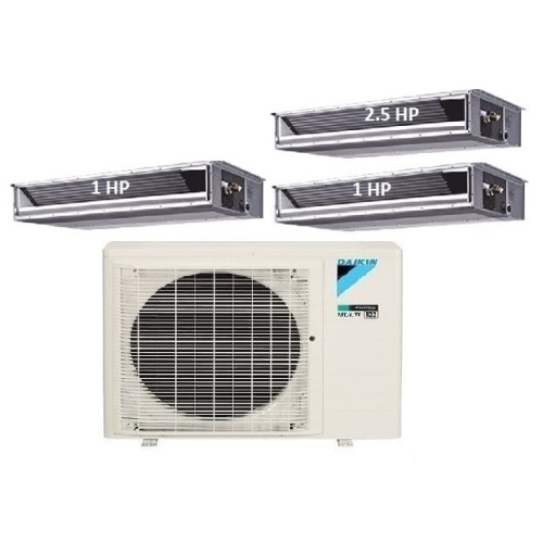 72.Máy Lạnh Multi Daikin Inverter 1 Dàn Nóng 4 HP + 3 Dàn Lạnh Giấu  Trần Nối Ống Gió 1 HP – 2.5 HP