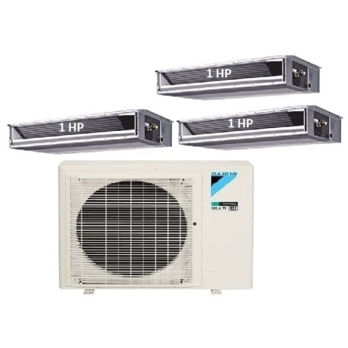 58.Máy Lạnh Multi Daikin Inverter 1 Dàn Nóng 3 HP + 3 Dàn Lạnh Giấu  Trần Nối Ống Gió 1 HP 