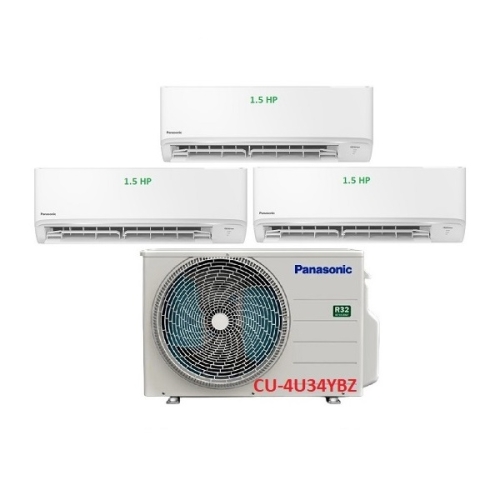 13.Máy Lạnh Multi Panasonic Inverter 1 Dàn Nóng 4 Hp + 3 Dàn Lạnh Treo Tường 1.5 Hp