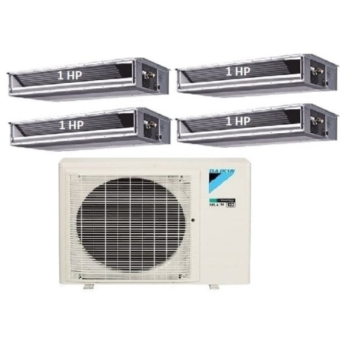 59.Máy Lạnh Multi Daikin Inverter 1 Dàn Nóng 3.5 HP + 4 Dàn Lạnh Giấu  Trần Nối Ống Gió 1 HP 
