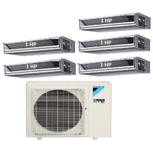60.Máy Lạnh Multi Daikin Inverter 1 Dàn Nóng 4 HP + 5 Dàn Lạnh Giấu  Trần Nối Ống Gió 1 HP 