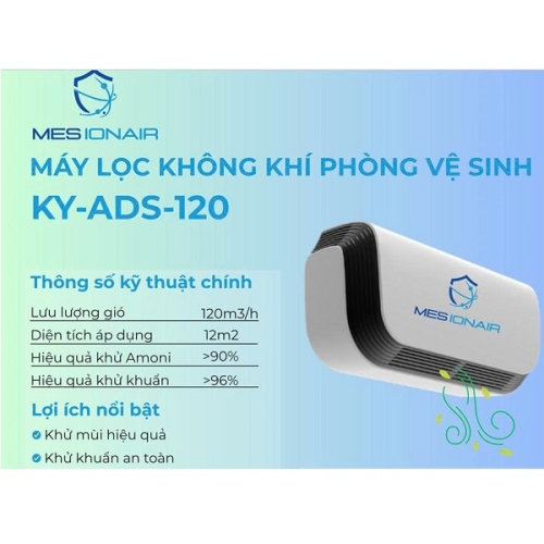 Máy lọc không khí Airfit phòng vệ sinh 120m3/h KY-ADS-120