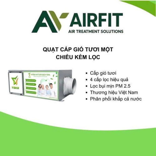Máy Cấp Không Khí Tươi Sạch Airfit 1 Chiều 140m3/h 140YKP