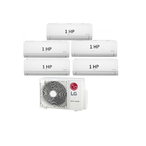 15.Máy Lạnh Multi LG 1 Dàn Nóng 5 Hp + 4 Dàn Lạnh Treo Tường 1 Hp + 1 Dàn Lạnh Treo Tường 2 Hp