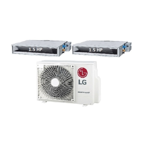 76.Máy Lạnh Multi LG 1 Dàn Nóng 2 Hp + 2 Dàn Lạnh Âm Trần Nối Ống Gió 1.5 Hp