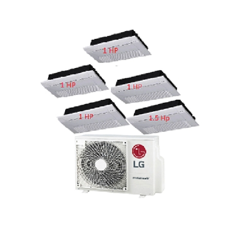 40.Máy Lạnh Multi LG 1 Dàn Nóng 5 Hp + 5 Dàn Lạnh Âm Trần 1 Hướng Thổi 1 Hp - 1.5 Hp
