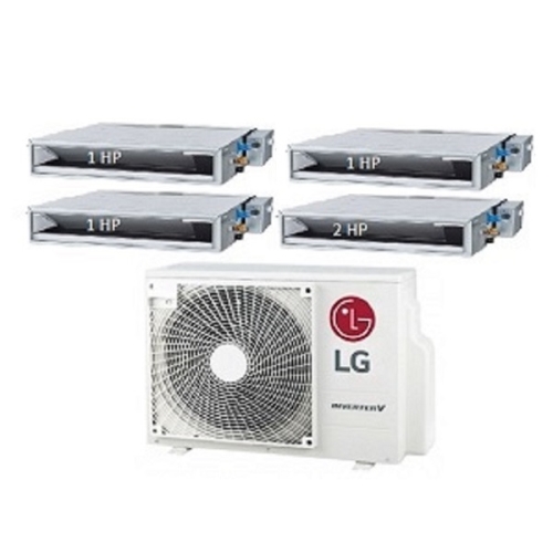 92.Máy Lạnh Multi LG 1 Dàn Nóng 5 Hp + 4 Dàn Lạnh Âm Trần Nối Ống Gió 1 Hp - 2 Hp